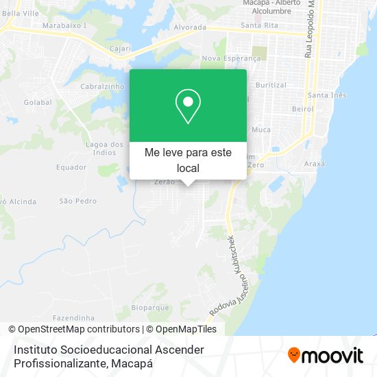 Instituto Socioeducacional Ascender Profissionalizante mapa