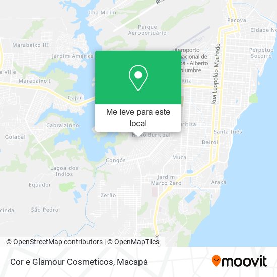 Cor e Glamour Cosmeticos mapa