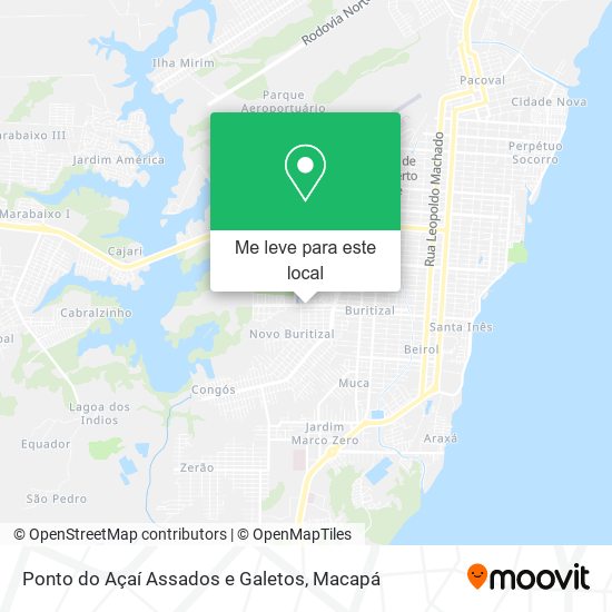 Ponto do Açaí Assados e Galetos mapa