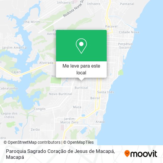 Paroquia Sagrado Coração de Jesus de Macapá mapa