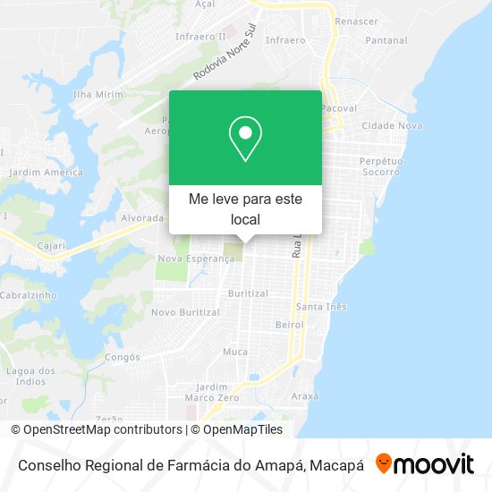 Conselho Regional de Farmácia do Amapá mapa