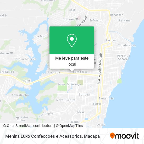 Menina Luxo Confeccoes e Acessorios mapa