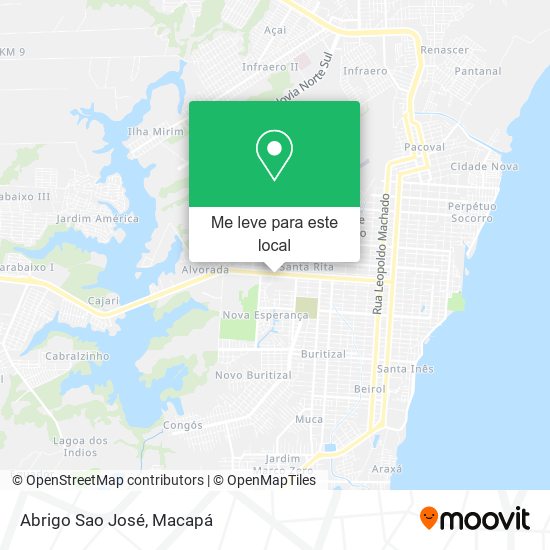 Abrigo Sao José mapa