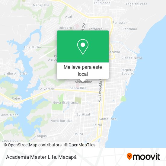 Academia Master Life mapa