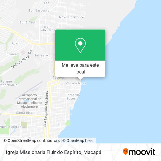 Igreja Missionária Fluir do Espírito mapa