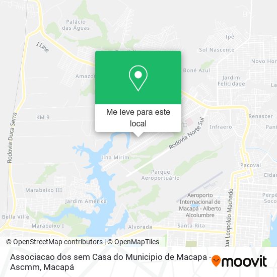 Associacao dos sem Casa do Municipio de Macapa - Ascmm mapa