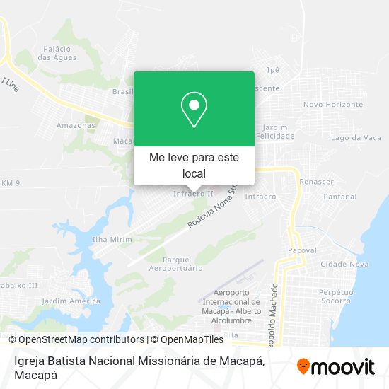 Igreja Batista Nacional Missionária de Macapá mapa