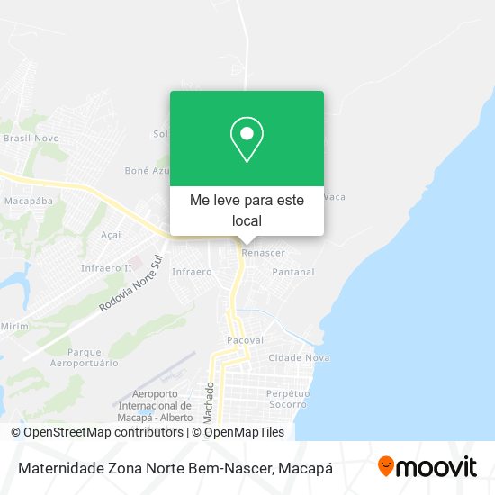 Maternidade Zona Norte Bem-Nascer mapa