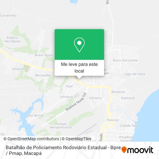 Batalhão de Policiamento Rodoviário Estadual - Bpre / Pmap mapa