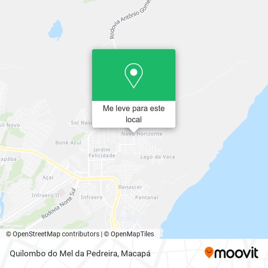 Quilombo do Mel da Pedreira mapa