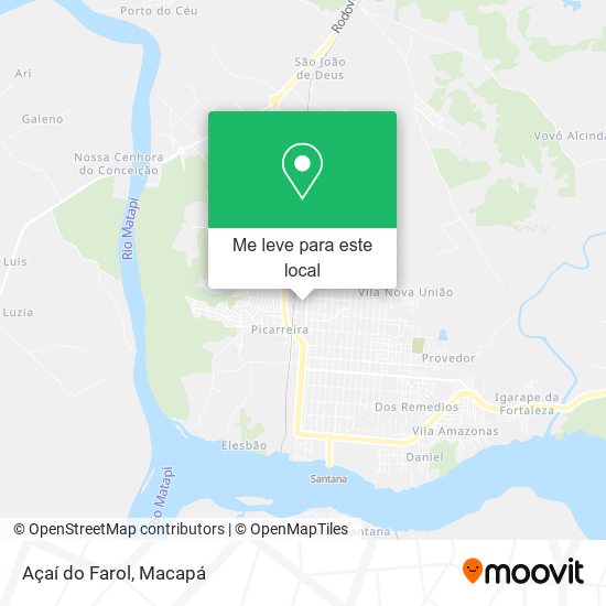 Açaí do Farol mapa