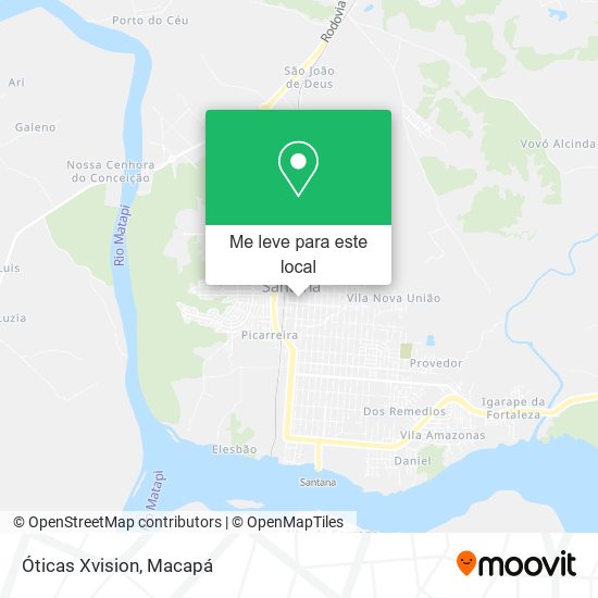 Óticas Xvision mapa