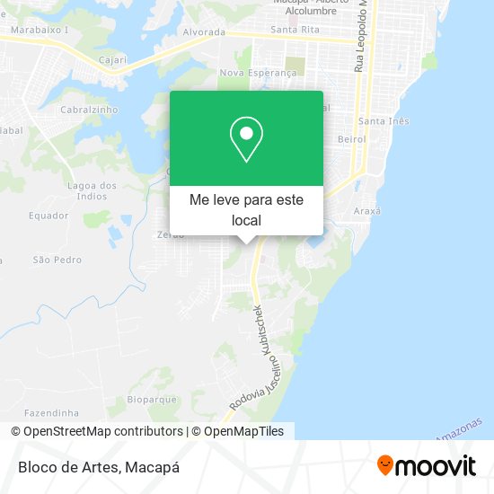 Bloco de Artes mapa