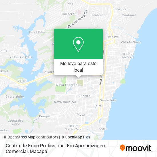 Centro de Educ.Profissional Em Aprendizagem Comercial mapa