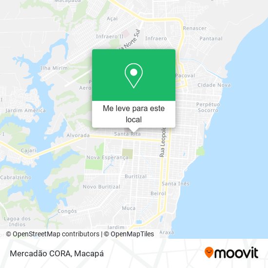 Mercadão CORA mapa