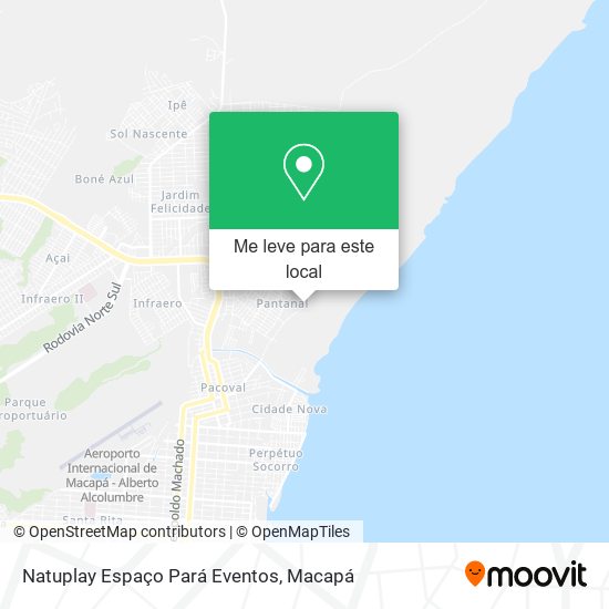 Natuplay Espaço Pará Eventos mapa