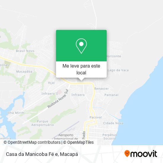 Casa da Manicoba Fé e mapa