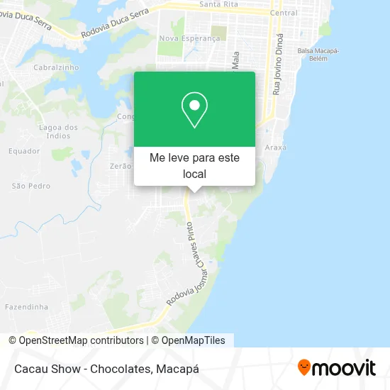 Cacau Show - Chocolates mapa