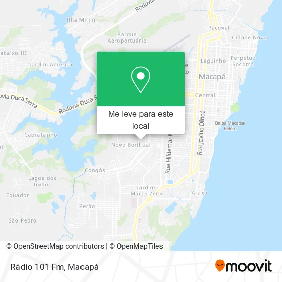 Rádio 101 Fm mapa