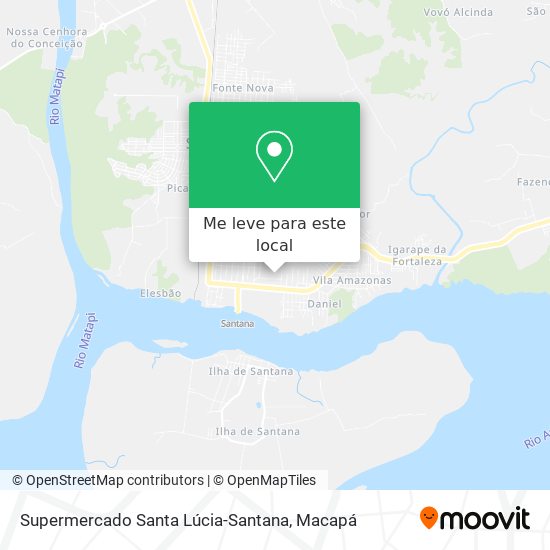 Supermercado Santa Lúcia-Santana mapa