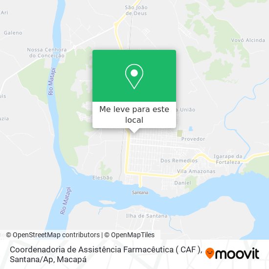 Coordenadoria de Assistência Farmacêutica ( CAF ), Santana / Ap mapa