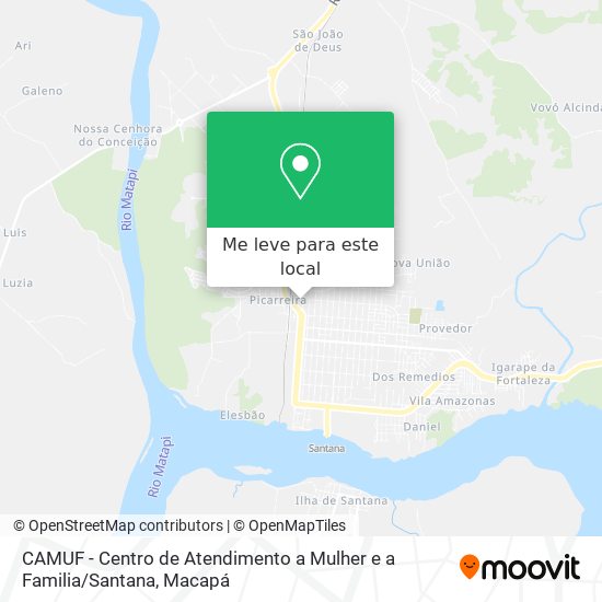 CAMUF - Centro de Atendimento a Mulher e a Familia / Santana mapa