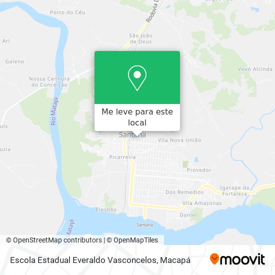 Escola Estadual Everaldo Vasconcelos mapa