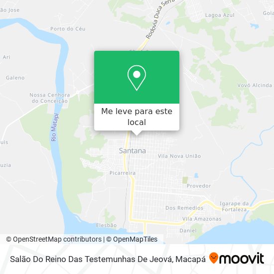 Salão Do Reino Das Testemunhas De Jeová mapa