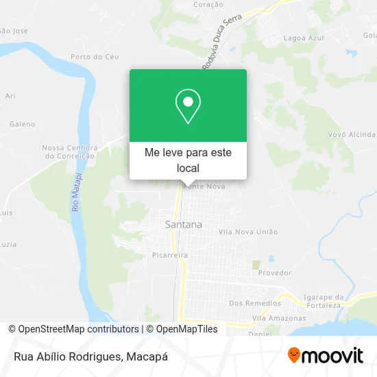 Rua Abílio Rodrigues mapa