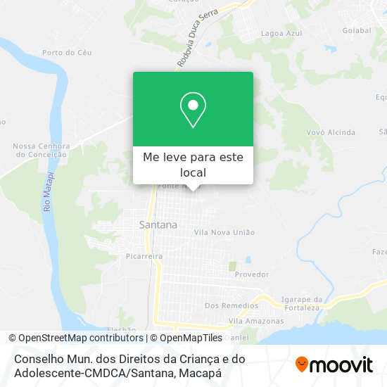 Conselho Mun. dos Direitos da Criança e do Adolescente-CMDCA / Santana mapa