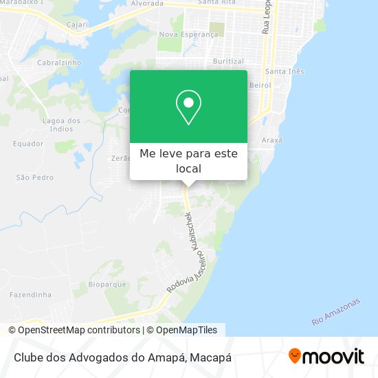 Clube dos Advogados do Amapá mapa