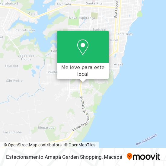 Estacionamento Amapá Garden Shopping mapa