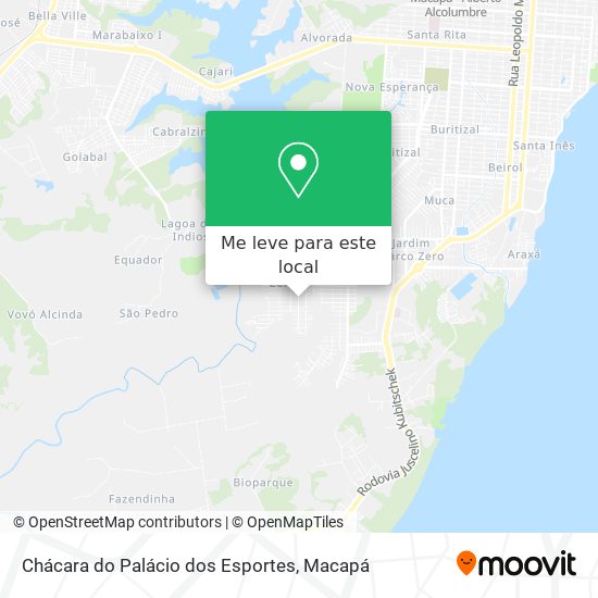 Chácara do Palácio dos Esportes mapa