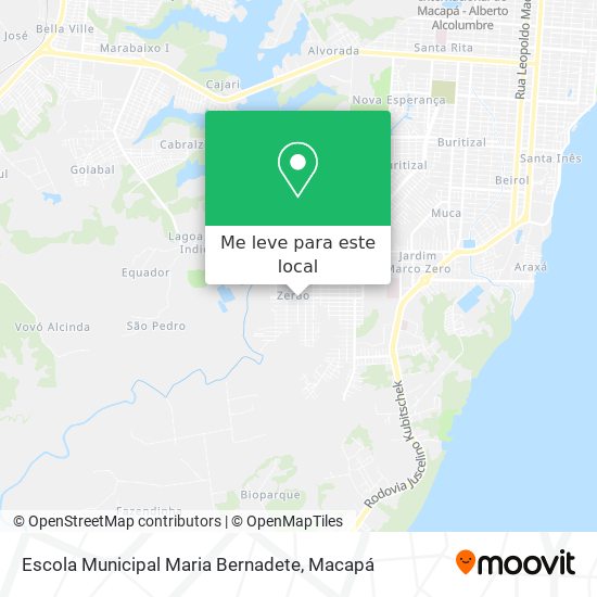 Escola Municipal Maria Bernadete mapa