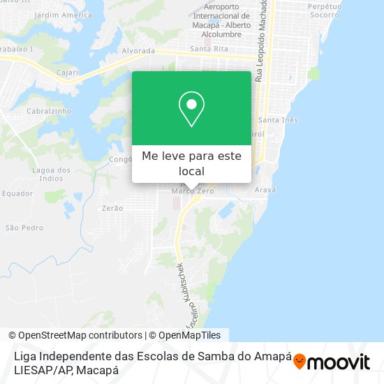 Liga Independente das Escolas de Samba do Amapá LIESAP / AP mapa