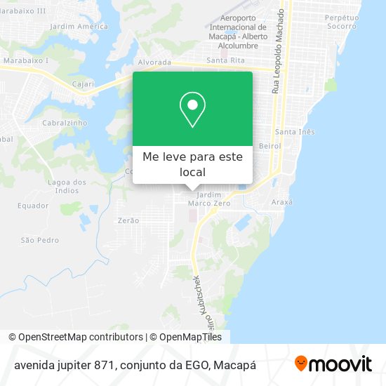avenida jupiter 871, conjunto da EGO mapa