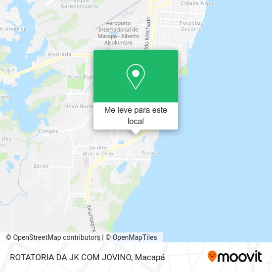 ROTATORIA DA JK COM JOVINO mapa