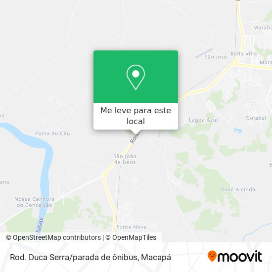 Rod. Duca Serra / parada de ônibus mapa