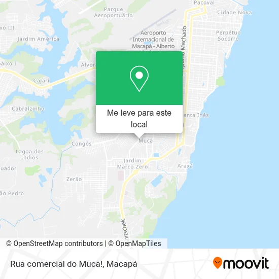 Rua comercial do Muca! mapa