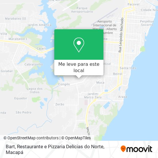 Bart, Restaurante e Pizzaria Delícias do Norte mapa