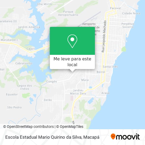 Escola Estadual Mario Quirino da Silva mapa