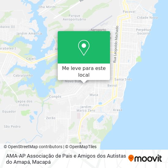 AMA-AP Associação de Pais e Amigos dos Autistas do Amapá mapa