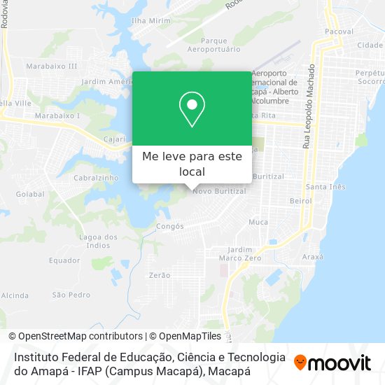 Instituto Federal de Educação, Ciência e Tecnologia do Amapá - IFAP (Campus Macapá) mapa