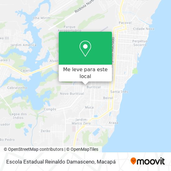 Escola Estadual Reinaldo Damasceno mapa