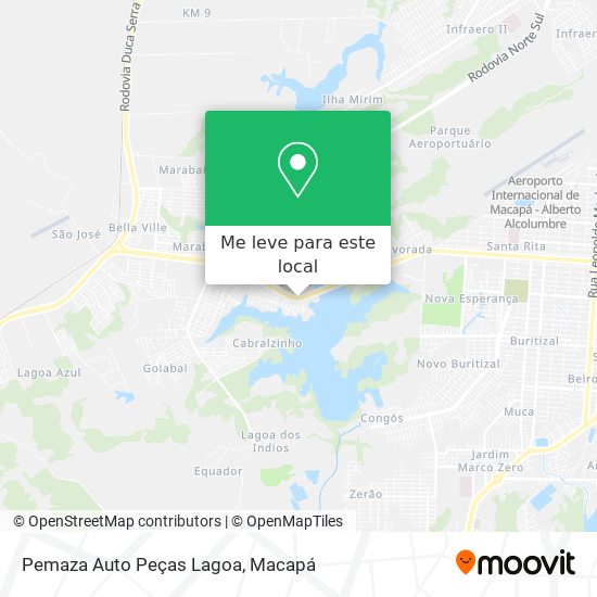 Pemaza Auto Peças Lagoa mapa