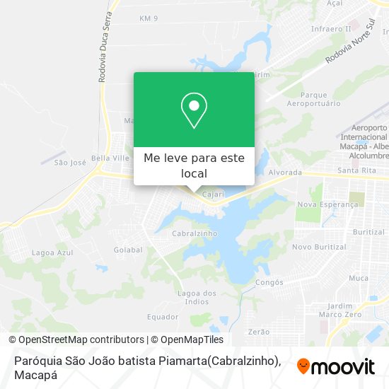Paróquia São João batista Piamarta(Cabralzinho) mapa