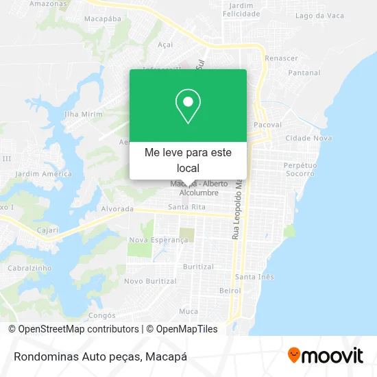 Rondominas Auto peças mapa