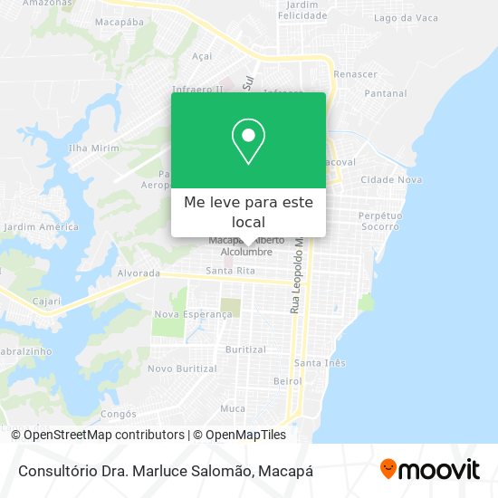 Consultório Dra. Marluce Salomão mapa