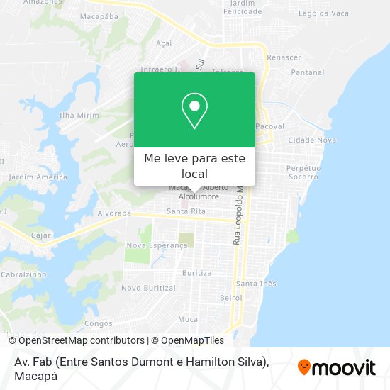 Av. Fab (Entre Santos Dumont e Hamilton Silva) mapa