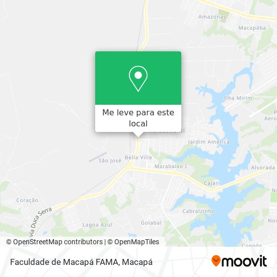 Faculdade de Macapá FAMA mapa